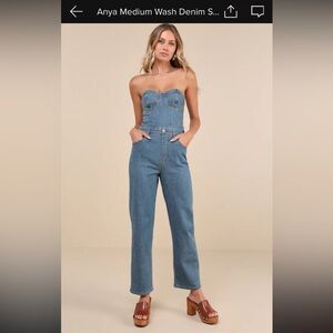 Steve Madden Blue Denim Jumpsuit